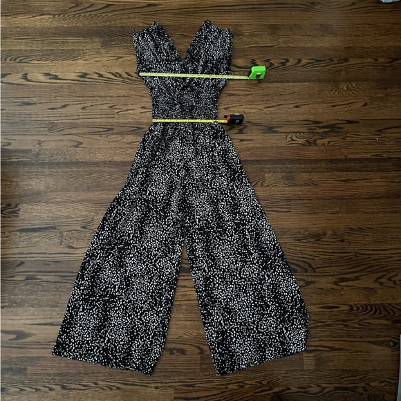 NWT Max Studio London US M Smocked Dot-Print Jumpsuit - Picture 12 of 15